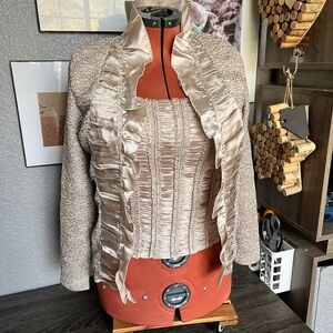 Pleats Collection by Pings Imports 2 piece Crinkle Cardigan & Matching Tank Top